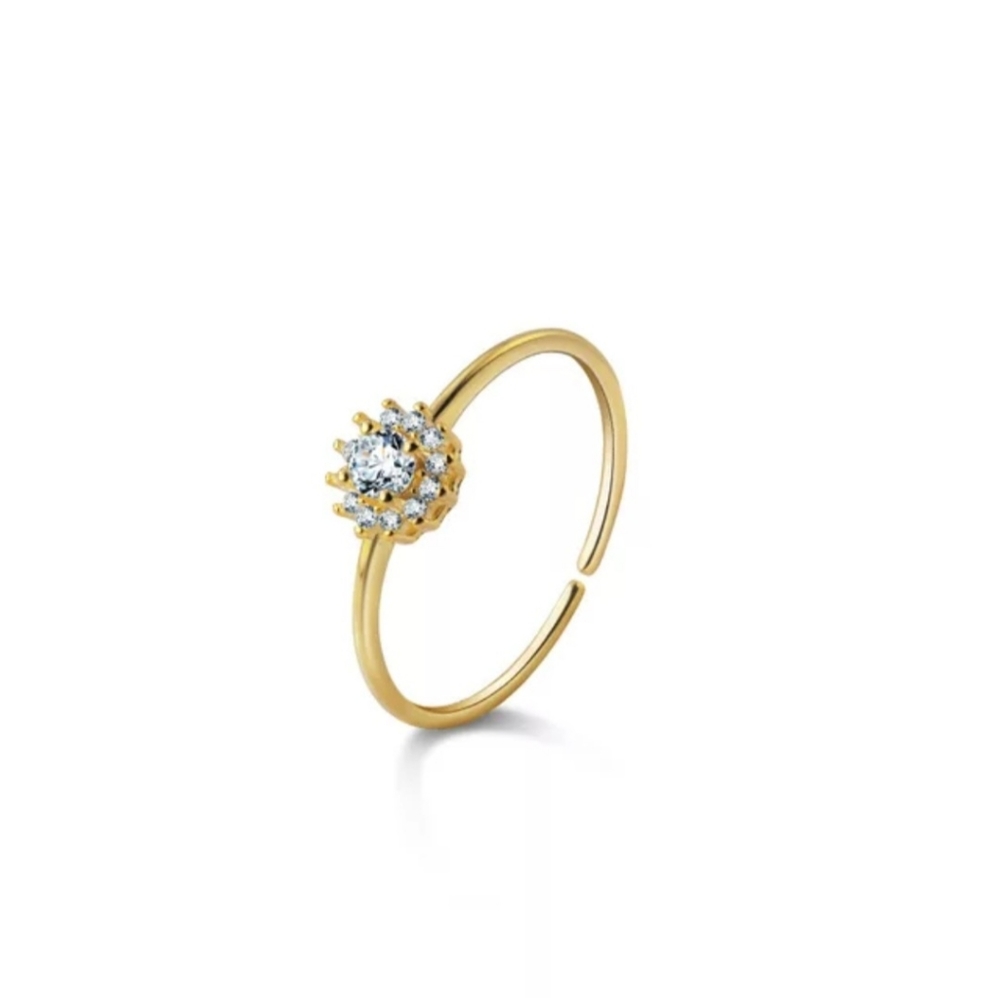 New, 925 silver and gold, rings with snowflakes.
